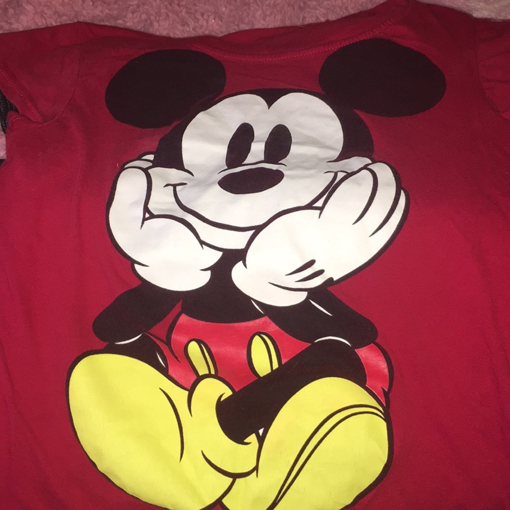 Red Mickey Mouse shirt